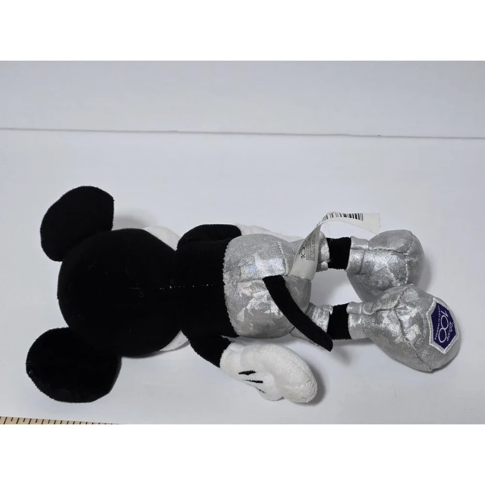 Disney‎ 100th Anniversary Mickey Mouse Small Plush Platinum Collectible